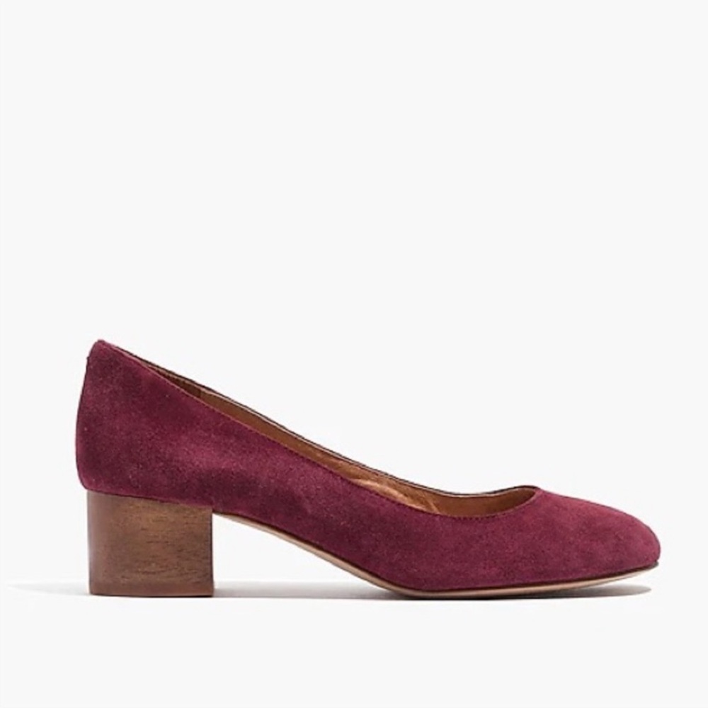 Madewell ella velvet burgundy red pumps size 8.5
